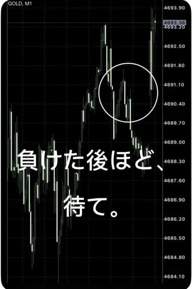 負けた後ほど、待て。