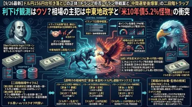 【中東激変とドル円急落】米・イラン停戦案拒否と「11月中間選挙後爆撃」報道の衝撃――156円台突入の裏力学と週明け判定シナリオ