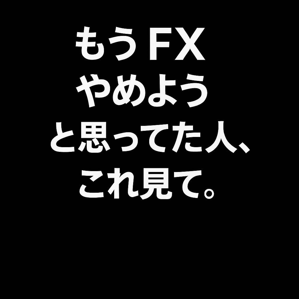 俺はこういうFXのトレードをしてる人を救いたい。