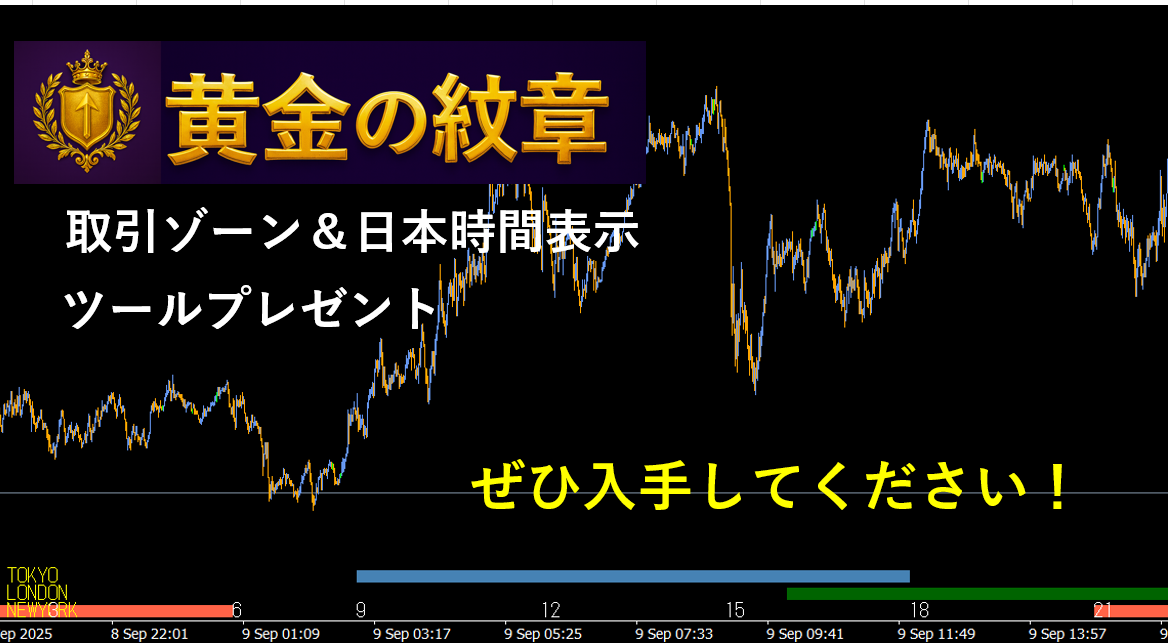 ★「黄金の紋章」★取引ゾーン＆日本時間表示ツールプレゼントのコピー