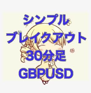 シンプルブレイクアウト GBPUSD ３０分足