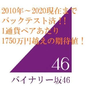1750万超の期待値！10年間のバックテスト済　1分取引専用シグナル「バイナリー坂46」