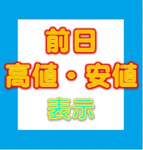 前日高値安値　表示 Indicators/E-books