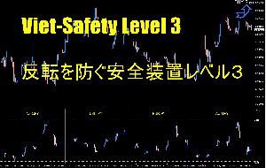 【月間200pips エントリー後の「反転」を極限に減らす装置 】4通貨比較版　Viet-Safety Level 3