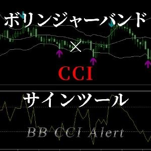 ボリンジャーバンドとCCIを使ったサインツール。シグマタッチ＆レベルラインの突き抜けでサイン＆アラートが鳴ります。 Indicators/E-books