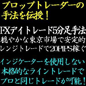 FX5分足レンジFXトレード手法！東京時間で安定的に20PIPSをゲットする！