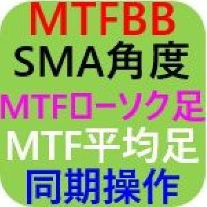 MTFBBオールインワン★MT4マルチタイムフレームボリンジャーバンド＋移動平均線角度＋MTFローソク足・平均足・平均足改良版＋チャート間同期（十字線スクロール垂直線水平線トレンドラインフィボナッチ） Indicators/E-books