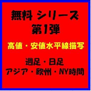無料シリーズ　第１弾　『 ５つの高値・安値水平ライン描写 』 Indicators/E-books