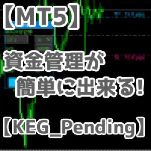【MT5】資金管理を自動計算する裁量補助ツール【KEG_Pending】