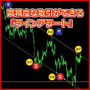 『ラインアラート』トレンドの押し目・戻し・逆張りまで高精度な取引ができるラインインジケーター。