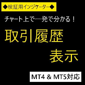 取引履歴表示インジケーター(MT4 & MT5) 【DispHistory】
