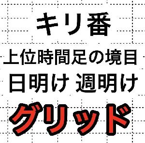 キリ番,日明け,週明け グリッド描画  pips設定不要で本数を設定すればスケールにあわせて自動で適切なグリッドを表示 「AutomaticGridDrawing」