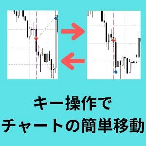 ショートカットキーでトレード履歴の表示位置に移動させるインジケーター Indicators/E-books