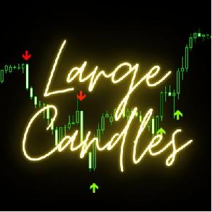 【Large Candles　ex4版】大陽線、大陰線でサインを表示するインジケーター Indicators/E-books