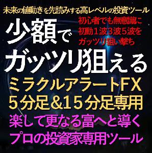 セット販売ミラクルアラートFX５分＆１５分足専用ロジック(楽して更なる富へと導くプロの投資家専用ツール)