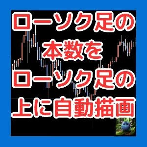 ローソク足の任意の本数をローソク足の上に自動描画するインジケーター　BarNumber Indicators/E-books