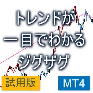 トレンドが一目で分かるジグザグ【KD_ZigZagTrend】【試用版】 Indicators/E-books