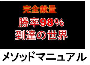 「 完全裁量ナンピンなし。勝率98％のロジック」のメソッドマニュアルです。