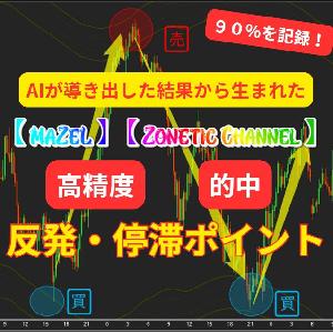 【 最新 】【 高精度 】★製品版★高確率で反発停滞する高精度チャンネルシステム【MaZeL】【Zonetic Channel】 Indicators/E-books