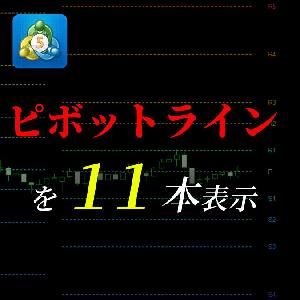 【MT5版】ピボットライン（R5,R4,R3,R2,R1,PP,S1,S2,S3,S4,S5の計１１本）を自動で引いてくれるインジケーター Indicators/E-books