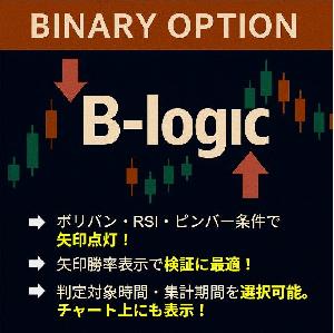 B-logic   -- ボリバン・RSI・ピンバーの条件でサインが点灯します。-- Indicators/E-books