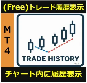 【試行版：MT4】トレード履歴表示『Trade History』 Indicators/E-books