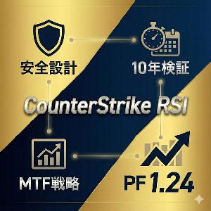 CounterStrike RSI｜10年間の長期相場検証が導き出した「M5エントリー×M1イグジット」マルチタイムフレーム戦略 Auto Trading