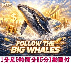 FTBW 相場を動かす機関投資家(クジラ)の後ろを行け。判断ゼロ思考トレードを再現。【MT5】