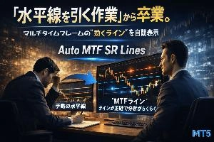 上位足のサポレジを、迷わず一瞬で取引画面に描画。マルチタイムフレーム対応(MTF)・サポレジライン自動描画【Auto MTF SR Lines】 インジケーター・電子書籍