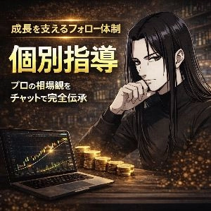 【質問無制限】見捨てない個別指導｜プロの相場観をチャットで完全伝承」