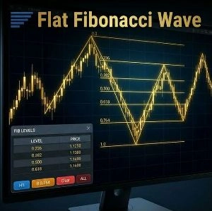  Flat Fibonacci Wave｜全自動フィボナッチ＆マルチタイムフレーム環境認識ダッシュボード Indicators/E-books