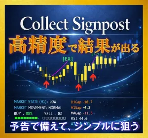 『 コレクト サインポスト 』「サイン予告あり！」トレーダーを強力にサポート！決済目安サインあり！裁量技術も身につく！迷いを減らすためのサインインジケーター インジケーター・電子書籍