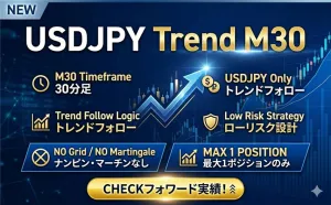 USDJPY Trend M30｜ナンピンなしトレンドEA Auto Trading