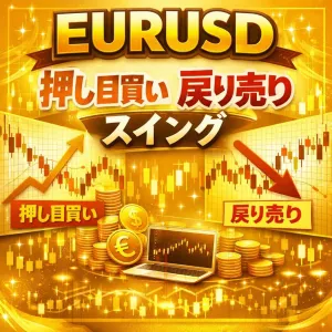 MT4 EURUSD D1押し目買い戻り売りトレード Auto Trading