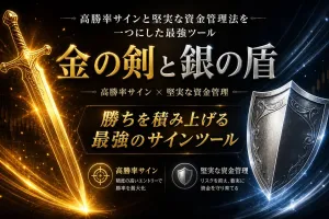 バイナリーオプション　　高勝率と資金管理一体型サインツール『金の剣と銀の盾』 Indicators/E-books