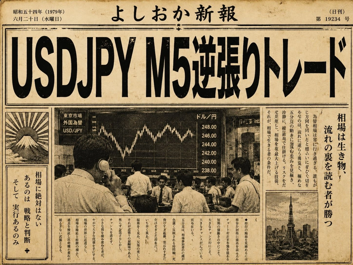 MT4 USDJPY M5逆張りトレード