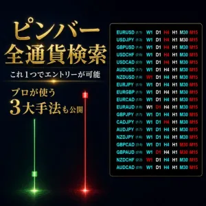 【勝率爆上がり手法付き】神シグナル全通貨チェッカー：忙しい兼業を救うピンバー特化ツール インジケーター・電子書籍
