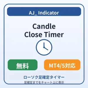 【無料】AJ_Candle Close Timer｜ローソク足確定カウントダウン＆アラート通知 インジケーター・電子書籍