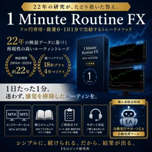 1 Minute Routine FX｜ドル円専用・裁量0・1日1分で完結する22年検証済みトレードメソッド