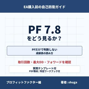 「プロフィットファクター 7.8」をどう見るか？