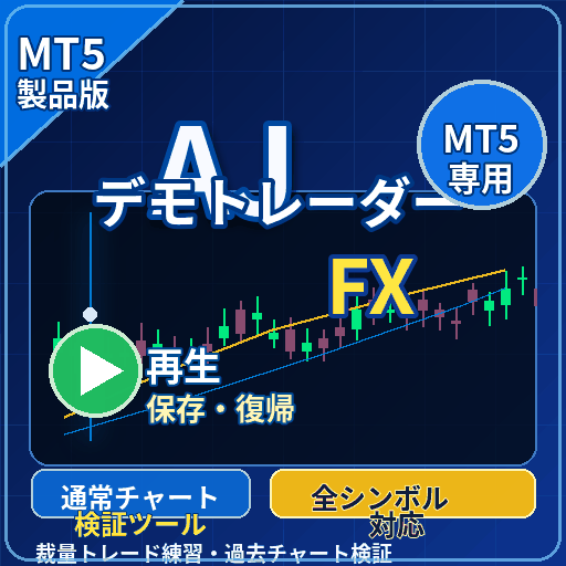 【MT5】AJ_デモトレーダーFX｜裁量トレード練習・過去チャート検証インジケーター Indicators/E-books
