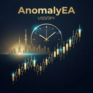 AnomalyEA “予測しない”実需フロー時間特化EA｜USDJPY・固定/複利切替（2017〜2026 全暦年プラス) MT5版