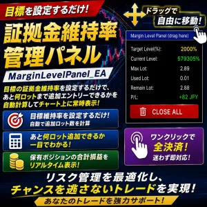 MarginLevelPanel_EA(証拠金維持率管理パネル) Indicators/E-books
