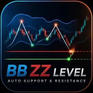 タッチアラート付き自動水平ライン描画インジケータ『BB_ZZ_Level』 指标·电子书