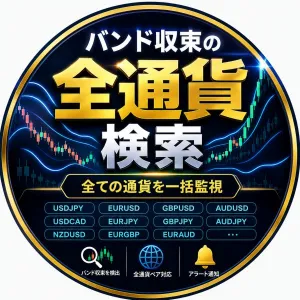 ボリンジャー収束サイン全通貨検索