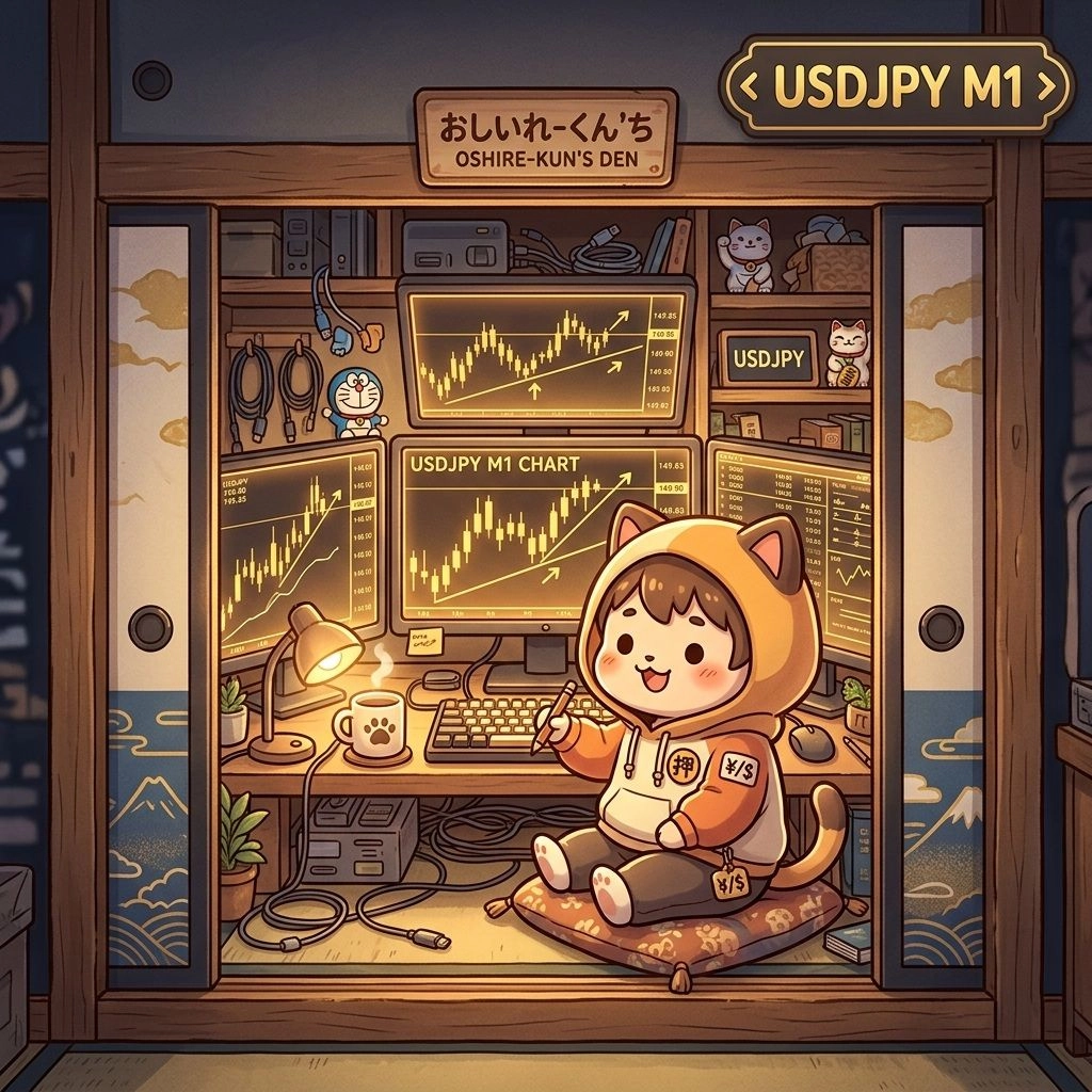 ケリー資金管理型ドル円スキャルピング_M1