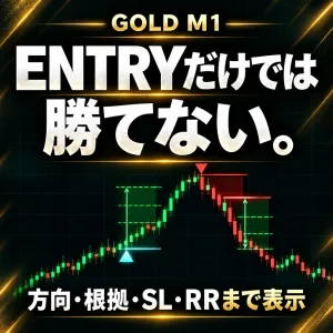 【GOLD M1専用】DIRECTION ENTRY SYSTEM｜方向・ENTRY・損切り・RR目標を表示｜MT4・MT5対応・非リペイント Indicators/E-books