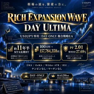 RICH EXPANSION WAVE DAY ULTIMA｜USDJPY専用・DAY-ONLY 複合戦略EA Auto Trading