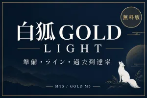 白狐GOLD LIGHT｜準備・価格ライン・過去到達率が見える無料MT5インジケーター インジケーター・電子書籍