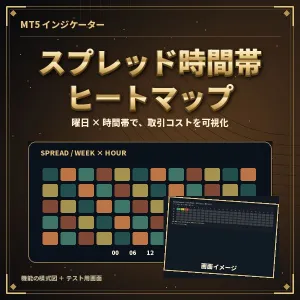スプレッド時間帯ヒートマップ（MT5）― 何曜日の何時に広がるか一目で分かる Indicators/E-books
